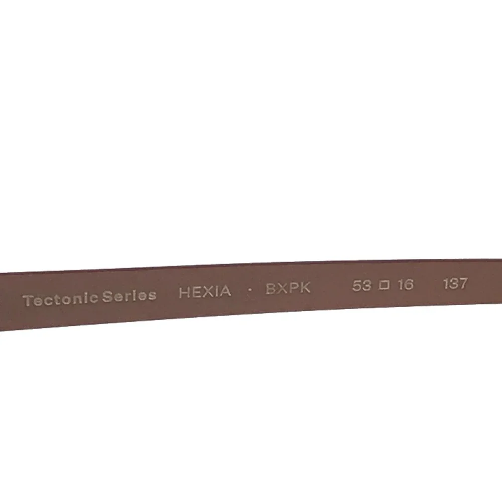 lool Eyewear Eyeglasses Frames HEXIA BXPK Matte Brown Pink Hexagonal 53-16-137